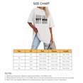 thumbnail image 4 of Blusa oversize blanca con cuello redondo, estampado de letras y hombros caídos, estilo casual chic, talla M, 4 of 5