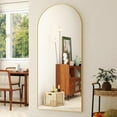 thumbnail image 3 of Anyrose 71.5"x 30" Arched Full Length Mirror Floor Mirror with Stand Wall-Mounted, Gold, 3 of 5