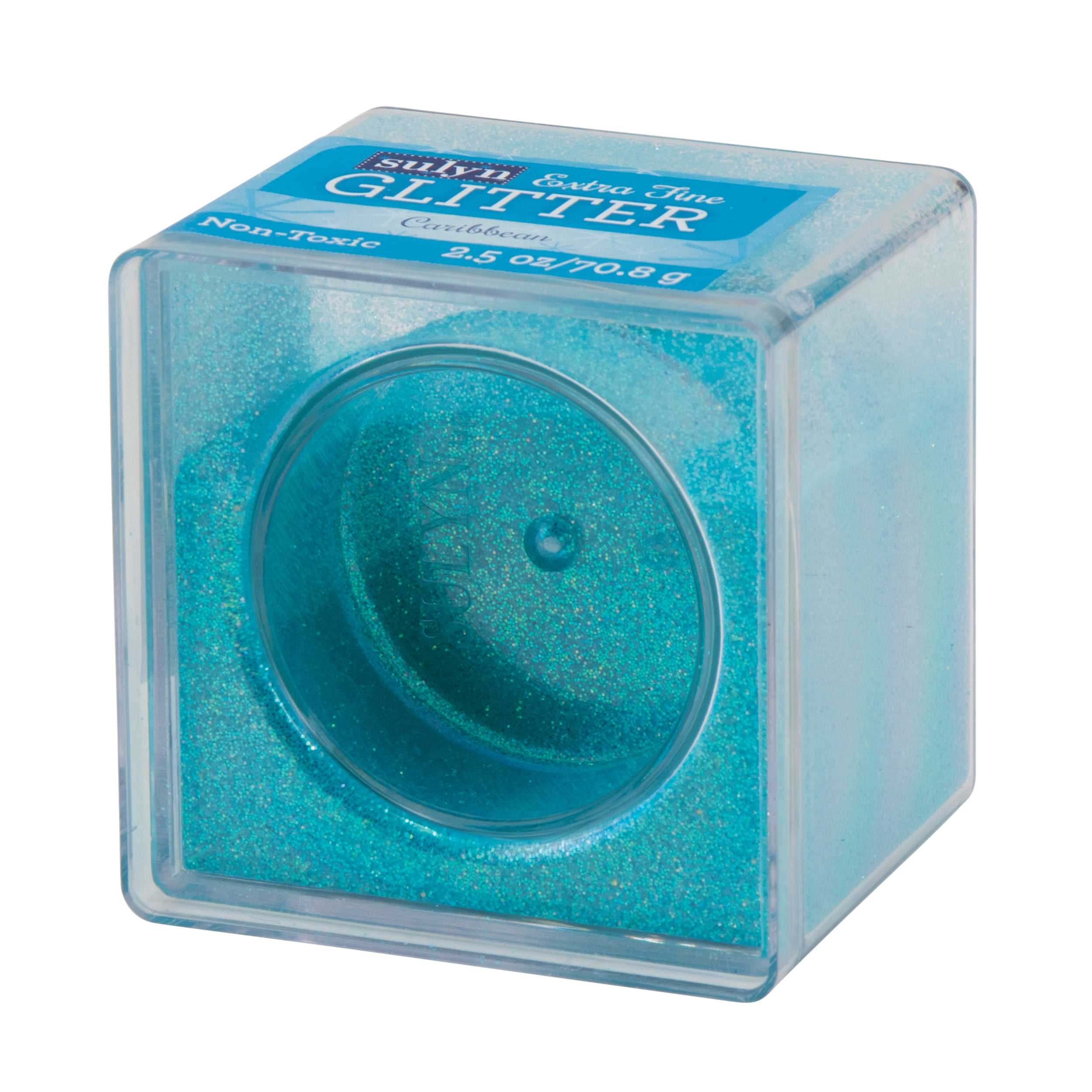 (2 pack) Sulyn Extra Fine Glitter for Crafts, Caribbean Blue, 2.5 oz