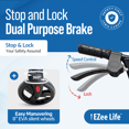 thumbnail image 3 of EZee Life Lightweight Steel Rollator - Durable Mobility Aid with Adjustable Features, 3 of 9