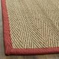 thumbnail image 2 of SAFAVIEH Collection de Fibres Naturelles 3' x 5' Rouge NF115D Border Chevrons Zone d'Herbes Marines, 2 of 2