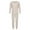 Beige, variant on Haitryli Kids Striped Thermal Underwear Set Girls Boys Warm Long Johns Base Layer Tops with Leggings Pants Set Red 3-4