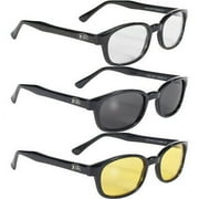 20112PCS Original KDs Biker Sunglasses with Yellow Lenses