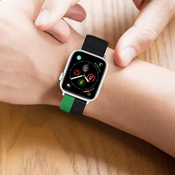 For Apple Watch Series 7 6 5 4 3 2 1 SE Compatible Multicolor Silicone Strap For iWatch 40mm 38mm Sport Waterproof Comfortable Smart Watch