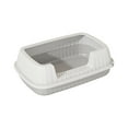 thumbnail image 2 of HOZVOMI Semi Enclosed High Sided Cat Litter Box with Splash Proof Design, Includes Litter Scoop and Litter Leakage Pedal, 2 of 6