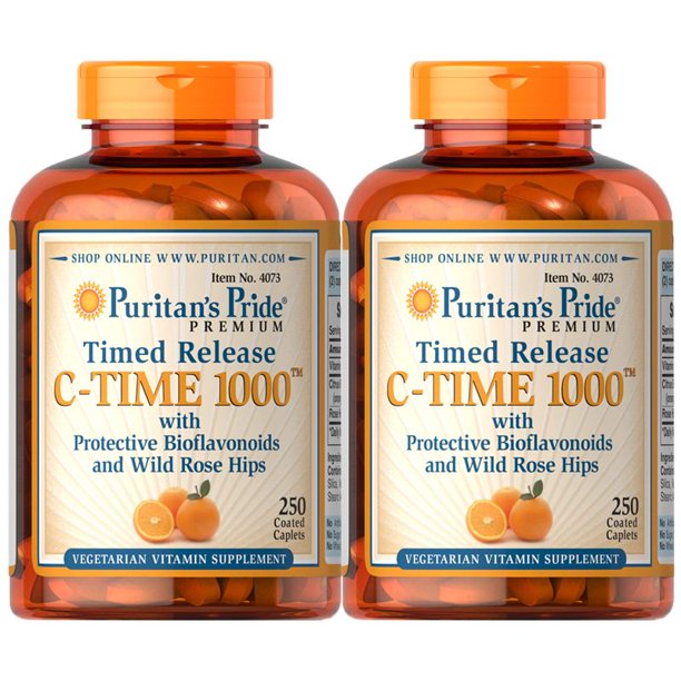 Puritan's Pride Vitamin C1000 mg with Rose Hips Timed Release250