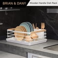 thumbnail image 5 of BRIAN & DANY Escurridor de Platos Escurreplatos para encimera de Cocina Escurreplatos de Acero Inoxidable con Soporte para Cubiertos extraíble y escurridor Blanco, 5 of 5
