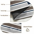 thumbnail image 6 of Round Area Rug 5 Ft, Grey Navy Blue Striped Washable Non-Slip Circle Carpet for Living Room/Bedroom, Farmhouse Stripes Modern Abstract Art Low-Profile Runner Mats Collection Rugs for Indoor, 6 of 8
