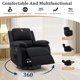 thumbnail image 4 of Korser Sillón Reclinable Giratorio 360°Adultos,Mecedora Pequeña Para Espacios Reducidos,Lino,Negro, 4 of 6