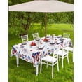 thumbnail image 4 of Outdoor Tablecloth with Umbrella Hole for Patio/Picnic/Party/Camping, Blue Red 4th of July Waterproof Table Cloth Rectangle Table Cover Washable, Independence Day Fireworks Butterfly 60"x 120", 4 of 7
