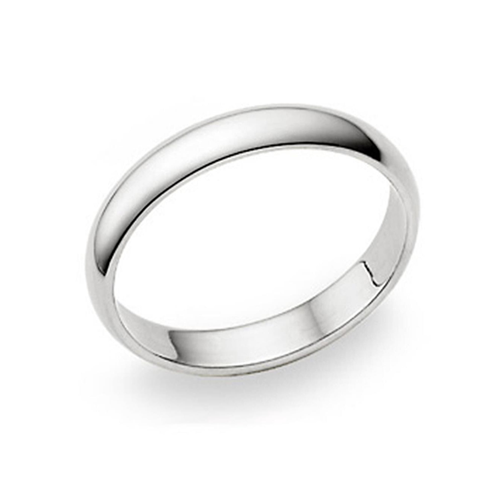 4MM Sterling Silver High Polish Plain Dome Tarnish Resistant Comfort Fit Wedding Band Ring Sz 11.5