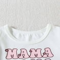 thumbnail image 5 of Lilgiuy Infant Girls Summer Clothing Mother's Day Letter Short Sleeve T-shirt Shorts With Hairband Decoration Kids Casual Suit, 5 of 5