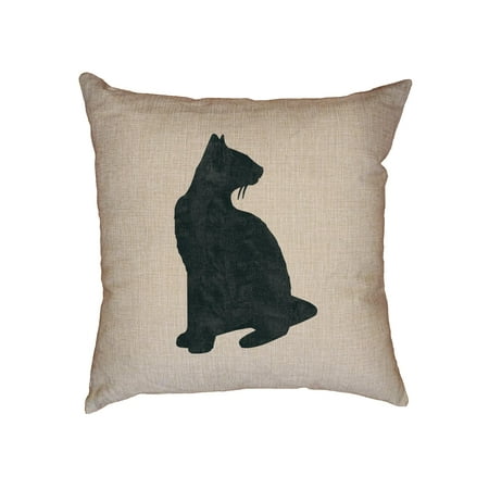 Thai Positioning Pillow - Siamese Cat Decorative Linen Throw Cushion Pillow Case with Insert