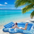 thumbnail image 6 of GVDV Inflatable Tanning Pool Lounger Float, 73" x 49" Large Sun Tan Tub Sunbathing Pool Lounge Raft for Adults, Tanning chair, Bed Blow up, Raft Lounge Floatie,L-Blue, 6 of 10
