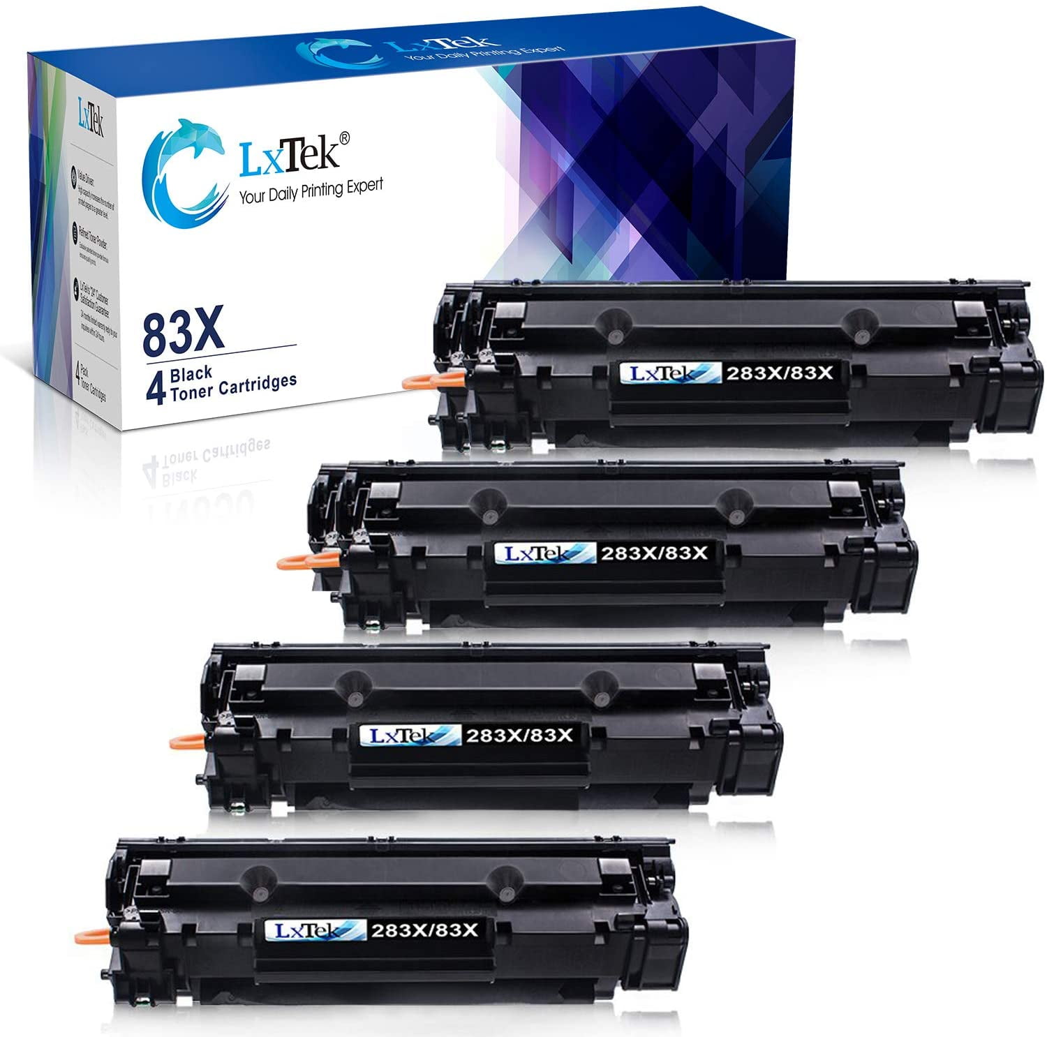 LxTek Compatible Toner Cartridge Replacement for HP 83X CF283X 83A CF283A to use with Laserjet