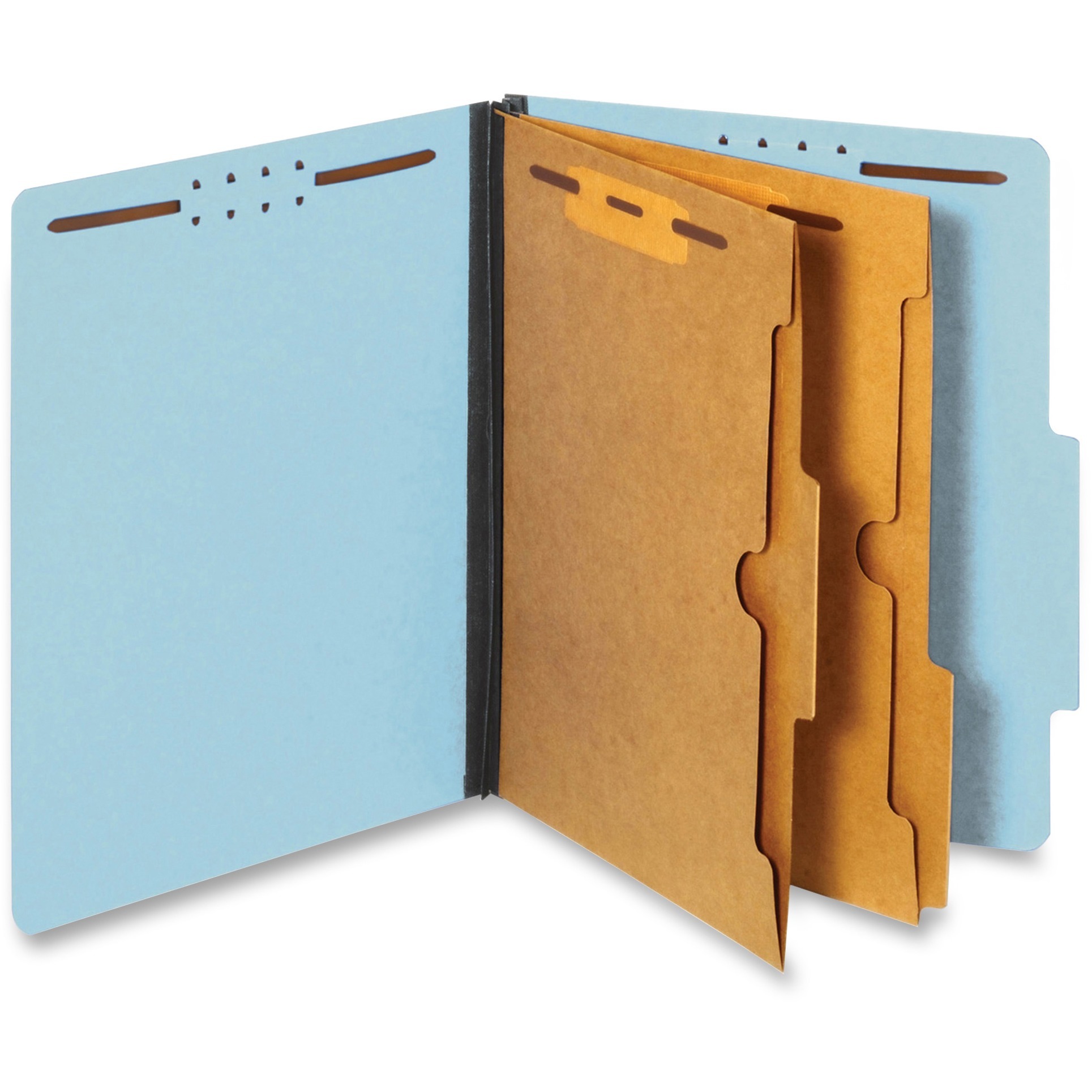 Pendaflex Pocket Divider Classification Folders, Blue, 10 / Box