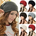 thumbnail image 4 of Anvazise Unisex Winter Plicate Baggy Beanie Knit Crochet Ski Cap Oversized Slouch Hat, 4 of 8