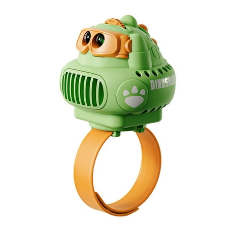 

Jiledu Kids Watch Fan No Blade USB Rechargeable Cartoon Design Dynamic Projection Strong Wind Cooling Three Gears Summer Watch Cooler Kids Mini Fan Kids Toys