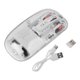 thumbnail image 2 of Ratón Inalámbrico, Trimodo Bt1 Bt2 2,4 GHz USB C, Ratón recargable para ordenador, Ratón Silencioso Totalmentmo Transparente Con Receptor USB y Luz de Respiración, 2 of 7
