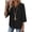 Black, variant on 3/4 Length Sleeve Summer Tops for Women Trendy Blouses V Neck Lace Shirt Beach Vacation Cruise Outfits