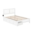 thumbnail image 2 of AFI Tahoe Full Wood Platform Bed with Headboard Footboard & 2 Storage Drawers, White, 2 of 7