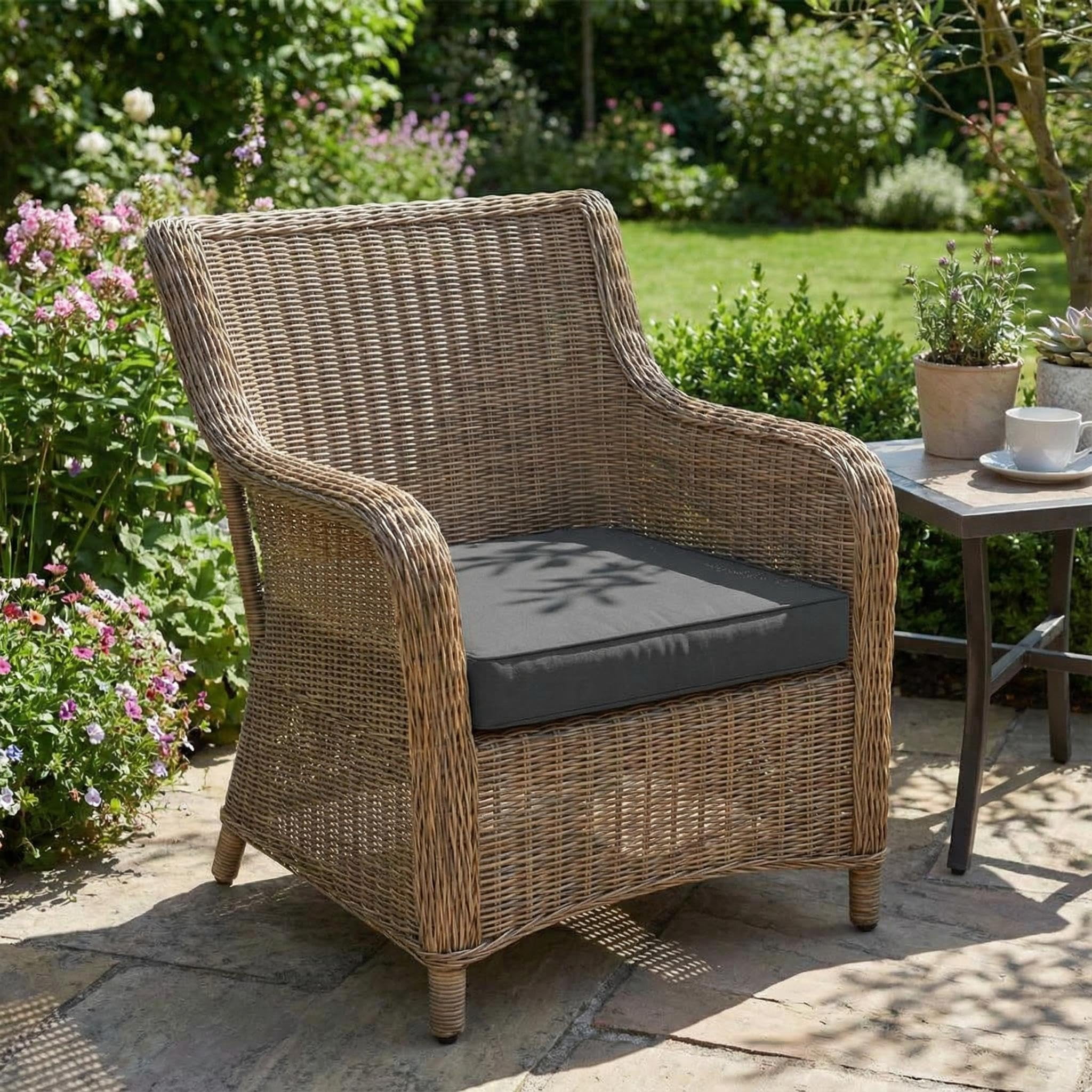 2-Pack Patio Furniture Pillow, Waterproof & Thick Outdoor Chair Cushions – 600D Oxford Patio or Indoor Foam Seat Pads with Ties