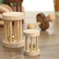 thumbnail image 4 of Juguetes de Rol Rodantes para Conejitos, Dumbbells de Madera Natural de Pino con Campana, Juguetes para Roer para Cuyos, Ratas y Mascotas Pequeñas, 4 of 10