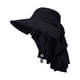 thumbnail image 4 of Sombrero para el sol chal para niños y adultos | Gorra de pescador de ala ancha con sombreado facial, agujero de cola de caballo, chal de lazo | Protección UV, poliéster transpirable | Se adapta a, 4 of 8