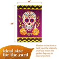 thumbnail image 6 of G128 Garden Flag Day of the Dead Decoration Sugar Skull 12"x18", 6 of 8