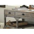 thumbnail image 5 of ACME Gorden 3-Drawer Wooden Writing Desk in Weathered Oak and Antique Silver, 5 of 5