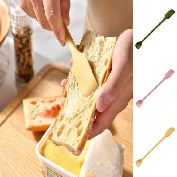 2-in-1 Mini Silicone Spatula, Dual-ended, Heat-resistant, Reusable Mini Silicone Spatula that Doubles as a Small Spoon and Kitchen Scraper, for Cooking in the Kitchen