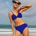 thumbnail image 1 of V Neck Drawstring Cute Girls Bikini Two Piece Swimsuits with Chest Pad for Swimming and Beach, 1 of 5