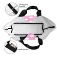 thumbnail image 4 of Balery Pink And White Polka Dot Bolsa Tote Estilo Estético con Cremalleras, Bolsa de Hombro, Bolsa de Compras Grande y Plegable, 4 of 8