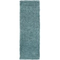 thumbnail image 3 of Unique Loom Davos Shag Collection Area Rug - Solid (2' x 7' 1" Runner Aqua), 3 of 7