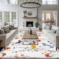thumbnail image 4 of Elegant Spring Floral Large Area Rugs for Bedroom Living Room, Soft Non Slip Carpet Bedside Rug, Watercolor Botanical Butterfly Rectangle Floor Cover Kitchen Accent Rug 8'x10' for Dining Room/Office, 4 of 9