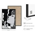 thumbnail image 3 of HAUS AND HUES Retro Posters of Woman Smoking Wall Art Black and White Posters for Room Aesthetic Vintage Smoking Posters and Trippy Wall Art Edgy Art Weed Posters for Bedroom (24” x 36” Framed Black), 3 of 6