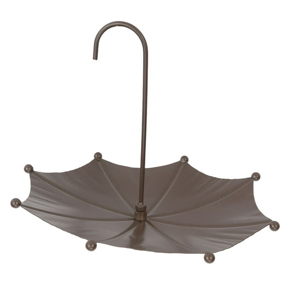 Umbrella Shaped Bird Trough Metal Hanging Bird Feeder Tray Metal Bird Bath Pond Or Drinker For Outdoor Garden Decor
