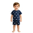 thumbnail image 4 of VNKIDY Boys Kids Summer Two Piece Outfit With Round Neck Short Sleeve Motorcycle Print T Shirt Elastic Waist Shorts For Casual Play Casual Set, 4 of 4