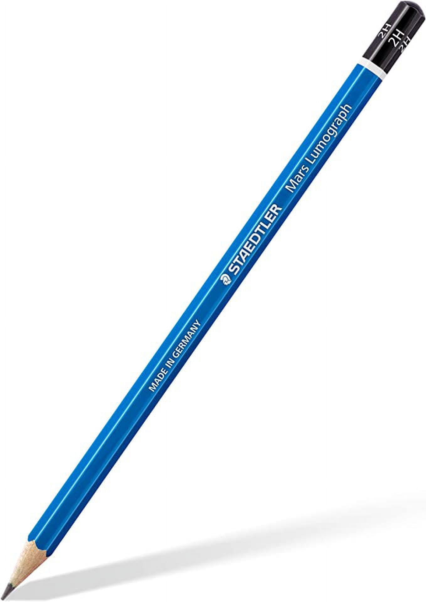 STAEDTLER Mars Lumograph 2H Graphite Art Drawing Pencil, Medium Hard, Break-Resistant Bonded Lead, 12 Pack, 100-2H