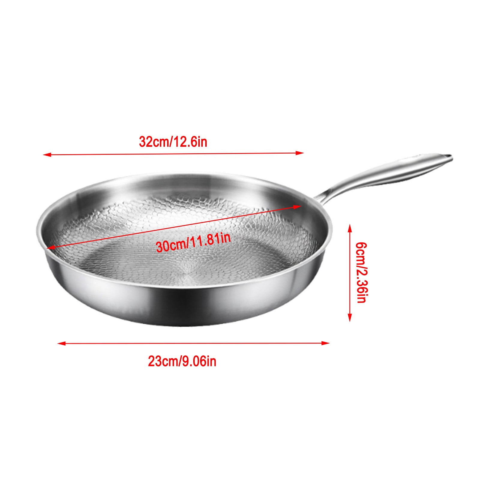 AUHomi New Upgrade Titanium Hammered Pan Pro with Lid, Titanium Hammered Pan Frying Pans with Spatula, Non Stick Pans, Ultra-Durable Cookware, Heats Quickly for Cooking (S, 10.24in)