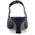 thumbnail image 4 of Journee Womens Paulina Kitten Heel Sling Back Pointed Toe Pumps, Widths Available, 4 of 9