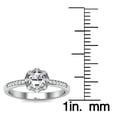 thumbnail image 5 of SuperJeweler 0.60 Carat Rose Cut Diamond Halo Ring In 14 Karat White Gold For Women, 5 of 6