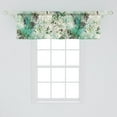 thumbnail image 2 of Jungle Design Window Valance, Grunge Forest Colors Leaves Greenery Silhouettes with Spots Art, Curtain Valance for Kitchen Bedroom with Rod Pocket, 54" X 18", Sea Green Cream Sea Blue, by Ambesonne, 2 of 2