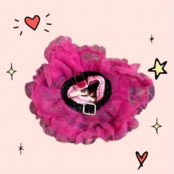 Lol Surprise doll OMG Bartz Pink Skirt Doll Clothing Black Belt Ruffle