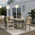 thumbnail image 2 of Wildridge Heritage 5-Piece 44"x44" Dining Set, Weathered Wood - Outdoor Weather Resistant Recycled Plastic Furniture for Patio, 2 of 7