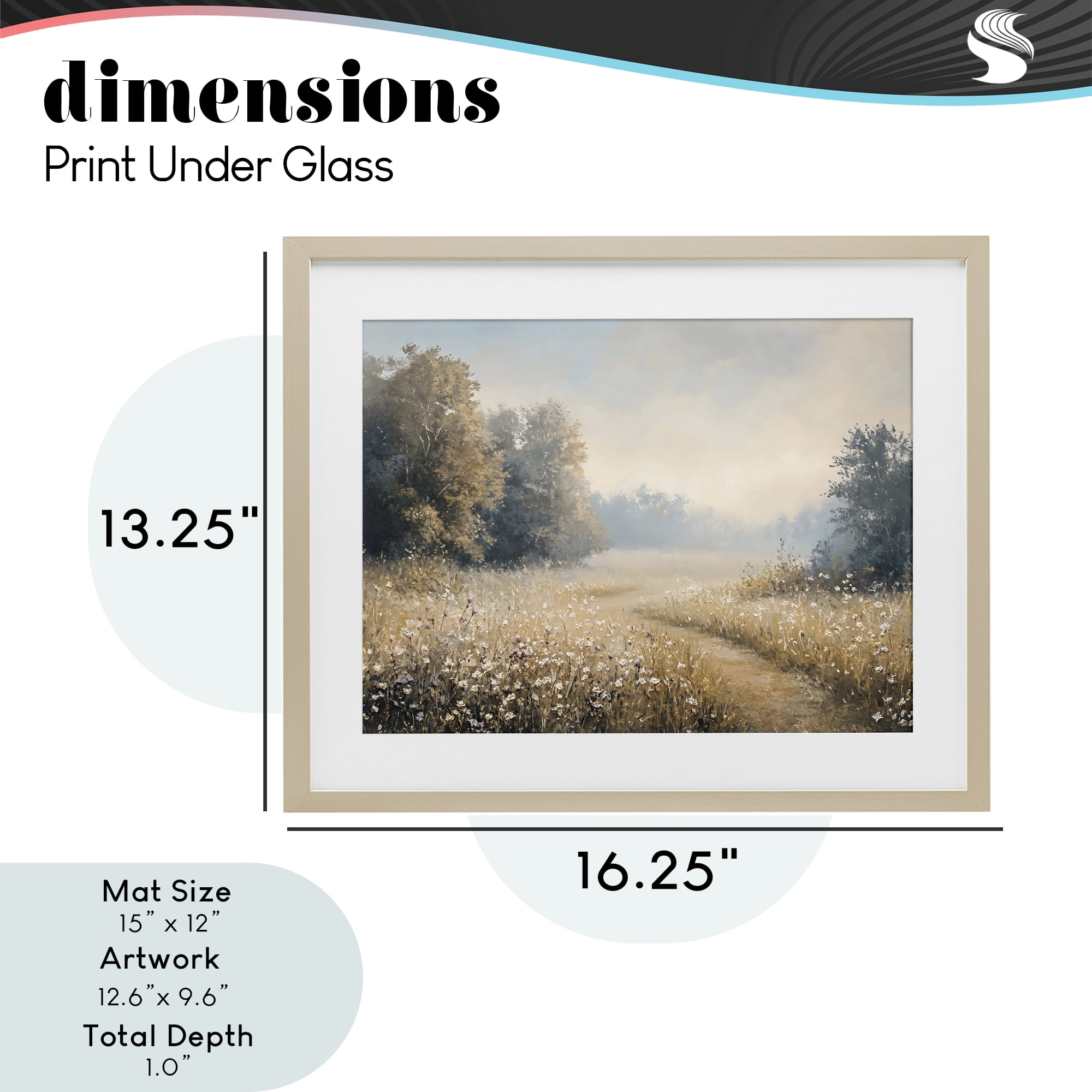 Stupell Industries Wandering Wildflower Path at Dawn Birch Framed Print Under Glass, design by Creative Studio