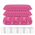 thumbnail image 2 of 3 Pcs Soft Bedding Set, Includes 1 Duvet Cover with Zipper And 2 Pillow Shams,Pink Ribbon Queen(90"×90"), 2 of 8