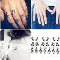 thumbnail image 3 of Waterof Temporary Tattoo Sticker Watercolor Music Notes Arm Deca Art ι* фп V9T22, 3 of 7
