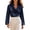 Navy, variant on Women's Satin Cowl Neck Blouse Long Sleeve Glossy Silky Draped Collar Loose Fit Dressy Chic office Work Elegant Business Casual Shirts Tops Yellow