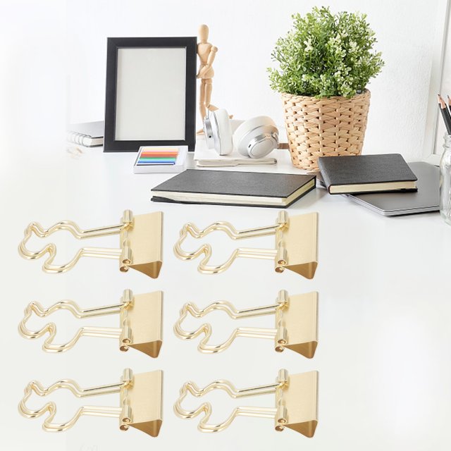 100 Clips Para Carpetas Con Forma De Animal, Bonitas Abrazaderas De Papel De Metal Dorado Para Suministros De Oficina, Escuela, Hogar, Potente Fuerza De Sujeción, Juego De 100